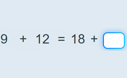 Balance addition equations - up to two digits